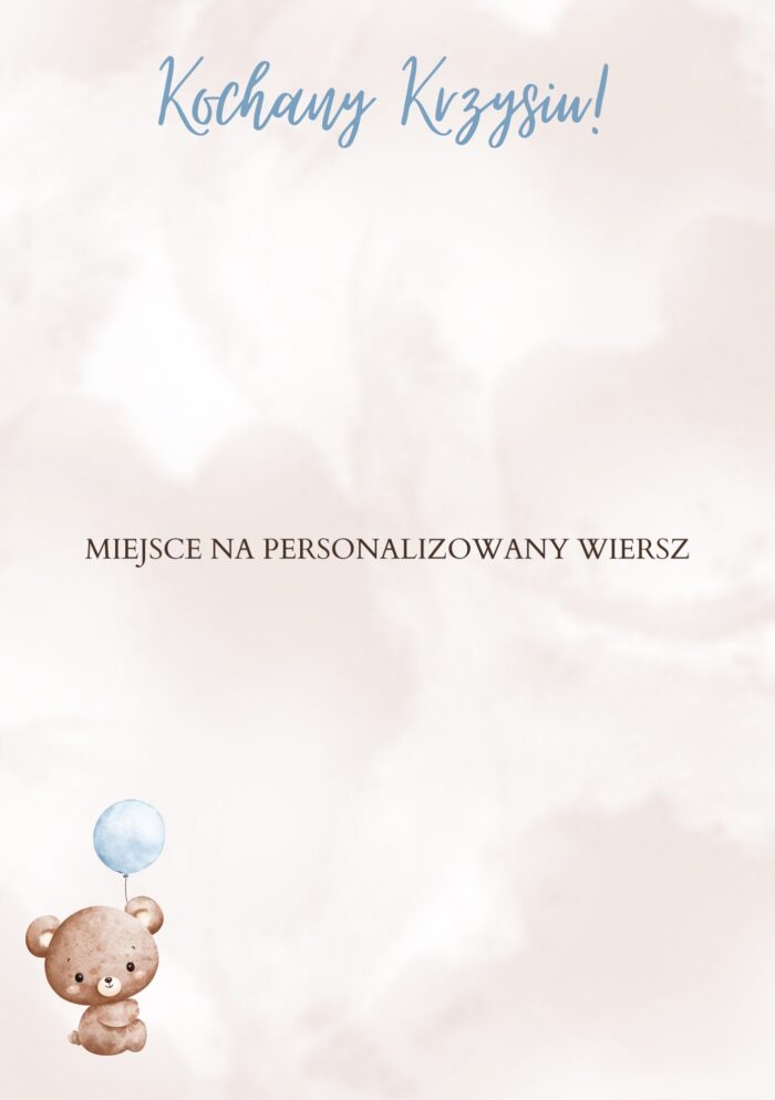 Kartka okolicznościowa z wierszem personalizowanym - obrazek 8
